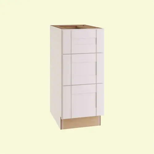 Vesper White Shaker Assembled Plywood 15 in. x 34.5 in. x 21 in. Base Drawer Vanity Cabinet with Soft Close