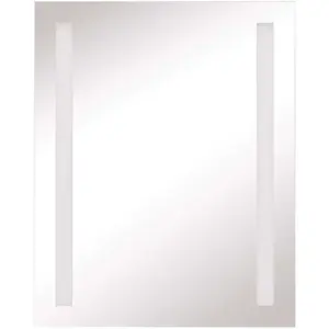 Tosca 100099 24 in. W x 30 in. H Frameless Rectangular LED Light Bathroom Vanity Mirror in Silver