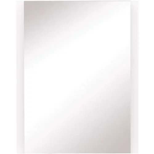 24 in. x 30 in. Single Frameless Fixed Color Temp LED Wall Mirror with Anti-Fog Glass Silver