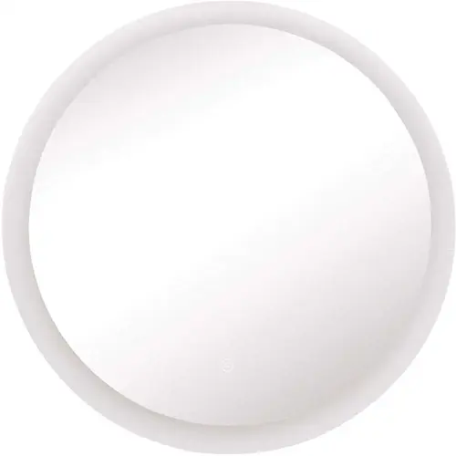 22 in. W x 22 in. H Frameless Circle LED Light Bathroom Vanity Mirror in Aluminum