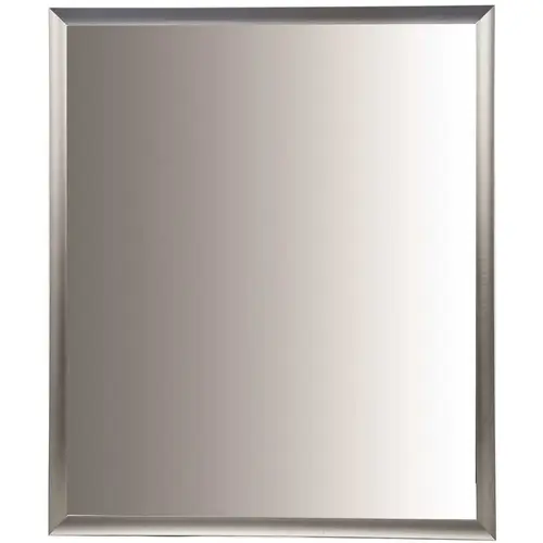Rectangular Brushed Nickel Aluminum Vanity Wall Mirror Rectangular Brushed Nickel Aluminum Vanity Wall Mirror