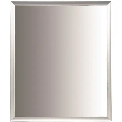 Rectangular Brushed Silver Aluminum Vanity Wall Mirror Rectangular Brushed Silver Aluminum Vanity Wall Mirror