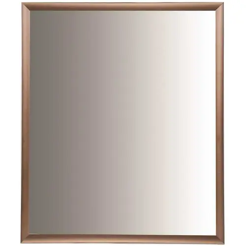 Rectangular Brushed Bronze Aluminum Vanity Wall Mirror Rectangular Brushed Bronze Aluminum Vanity Wall Mirror