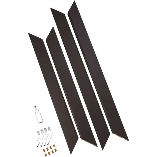 Decorative 48 in. x 36 in. Single Mirror Framing Kit for Bathrooms in Espresso with Flat Frame