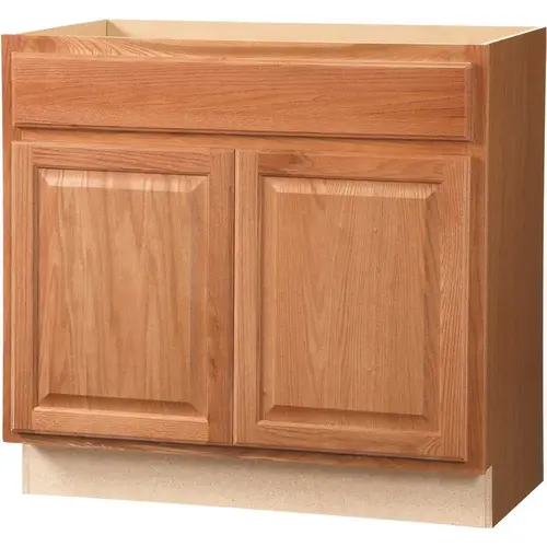 Hampton Assembled 36 x 34.5 x 21 in. Bathroom Vanity Base Cabinet in Medium Oak