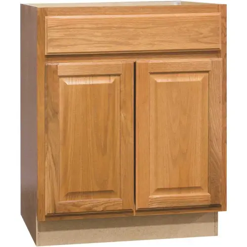 Hampton Assembled 30 x 34.5 x 21 in. Bathroom Vanity Base Cabinet in Medium Oak