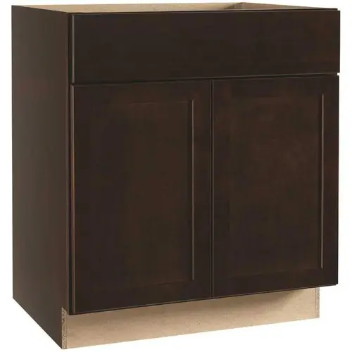 Shaker Assembled 30 x 34.5 x 21 in. Bathroom Vanity Base Cabinet in Java Shaker Assembled 30 x 34.5 x 21 in. Bathroom Vanity Base Cabinet in Java