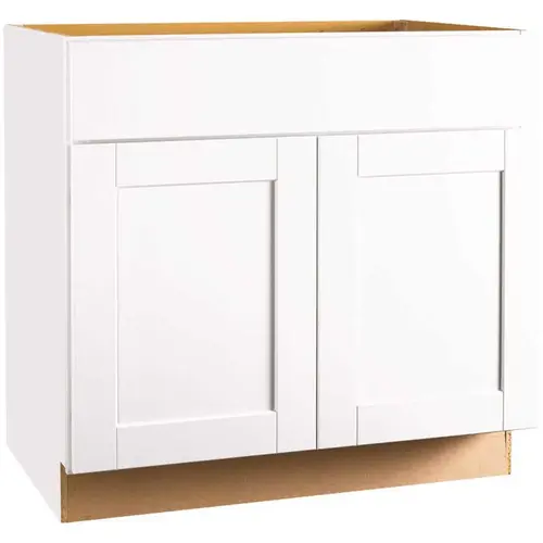 Shaker Assembled 36 x 34.5 x 21 in. Bathroom Vanity Base Cabinet in Satin White Shaker Assembled 36 x 34.5 x 21 in. Bathroom Vanity Base Cabinet in Satin White