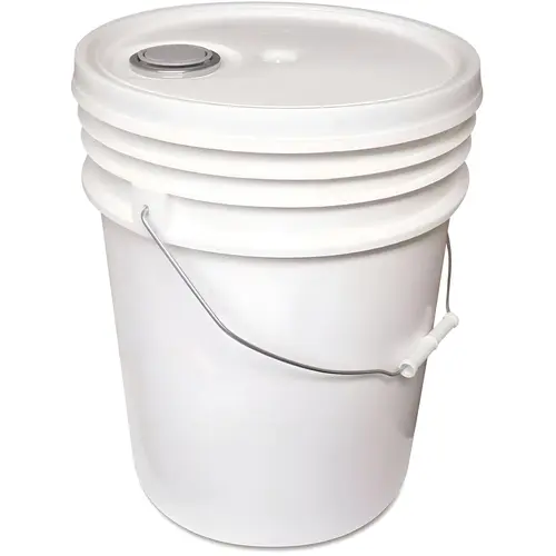 5 Gal. Plastic Pail with Lid White 5 Gal. Plastic Pail with Lid White