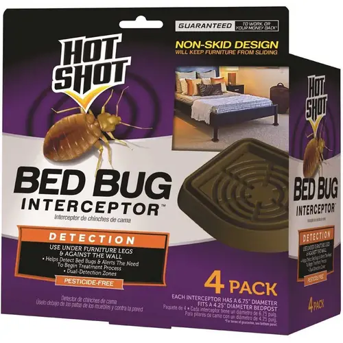 Bed Bug Interceptor Pesticide-Free Bed Bug Detection Black - pack of 4 Bed Bug Interceptor Pesticide-Free Bed Bug Detection Black - pack of 4