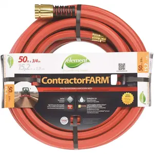 Element ELCF34050 Contractorfarm 3/4 In. X 50 Ft. Heavy Duty Contractor Water Hose