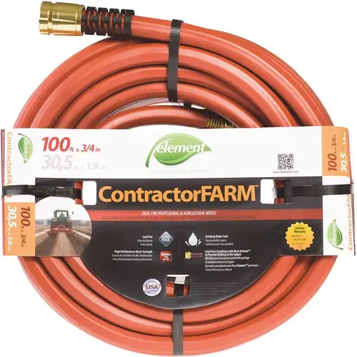 Element Garden Hose Kink-Free 3/4" 100 ft Length Contractor Grade Element Garden Hose Kink-Free 3/4" 100 ft Length Contractor Grade