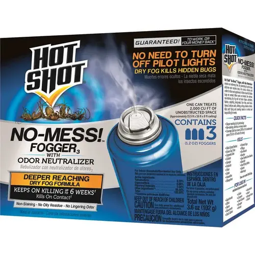 No-Mess Fogger 1.2 oz Aerosol With Odor Neutralizer - pack of 3