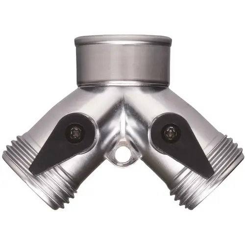 2-Way Y Shut-Off Metal Hose Connector