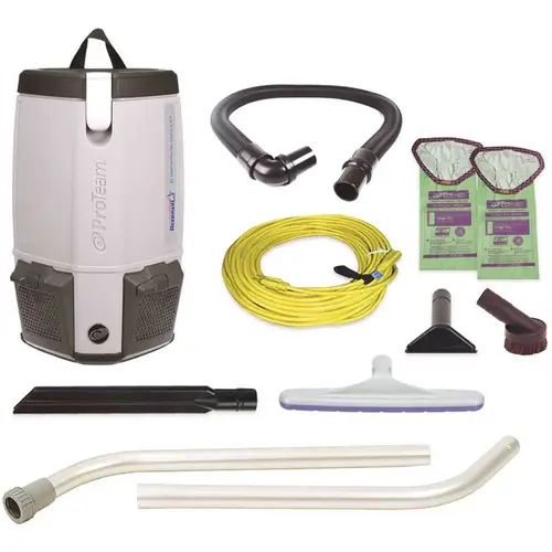 6 Qt. Commercial Backpack Vacuum Cleaner with 1.5 in. Xover Multi-Surface Floor Tool and Wand Tool Kit Gray 6 Qt. Commercial Backpack Vacuum Cleaner with 1.5 in. Xover Multi-Surface Floor Tool and Wand Tool Kit Gray