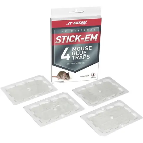 Stick-Em Mouse Size Glue Trap Clear/Pale Yellow - pack of 4 Stick-Em Mouse Size Glue Trap Clear/Pale Yellow - pack of 4