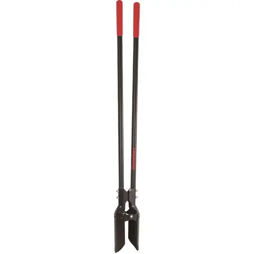 Post Hole Digger, 11-1/2 in L Blade, Riveted Blade, HCS Blade, Fiberglass Handle, 59-5/8 in OAL