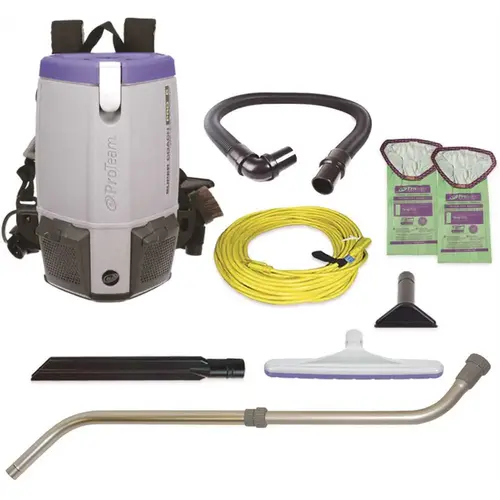 Super Coach Pro 6, 6 Qt. Backpack Vacuum with Xover Multi-Surface and Telescoping Wand Kit Super Coach Pro 6, 6 Qt. Backpack Vacuum with Xover Multi-Surface and Telescoping Wand Kit