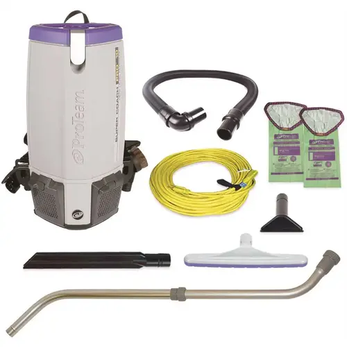 Super Coach Pro 10, 10 Qt. Backpack Vacuum with Xover Multi-Surface and Telescoping Wand Tool Kit