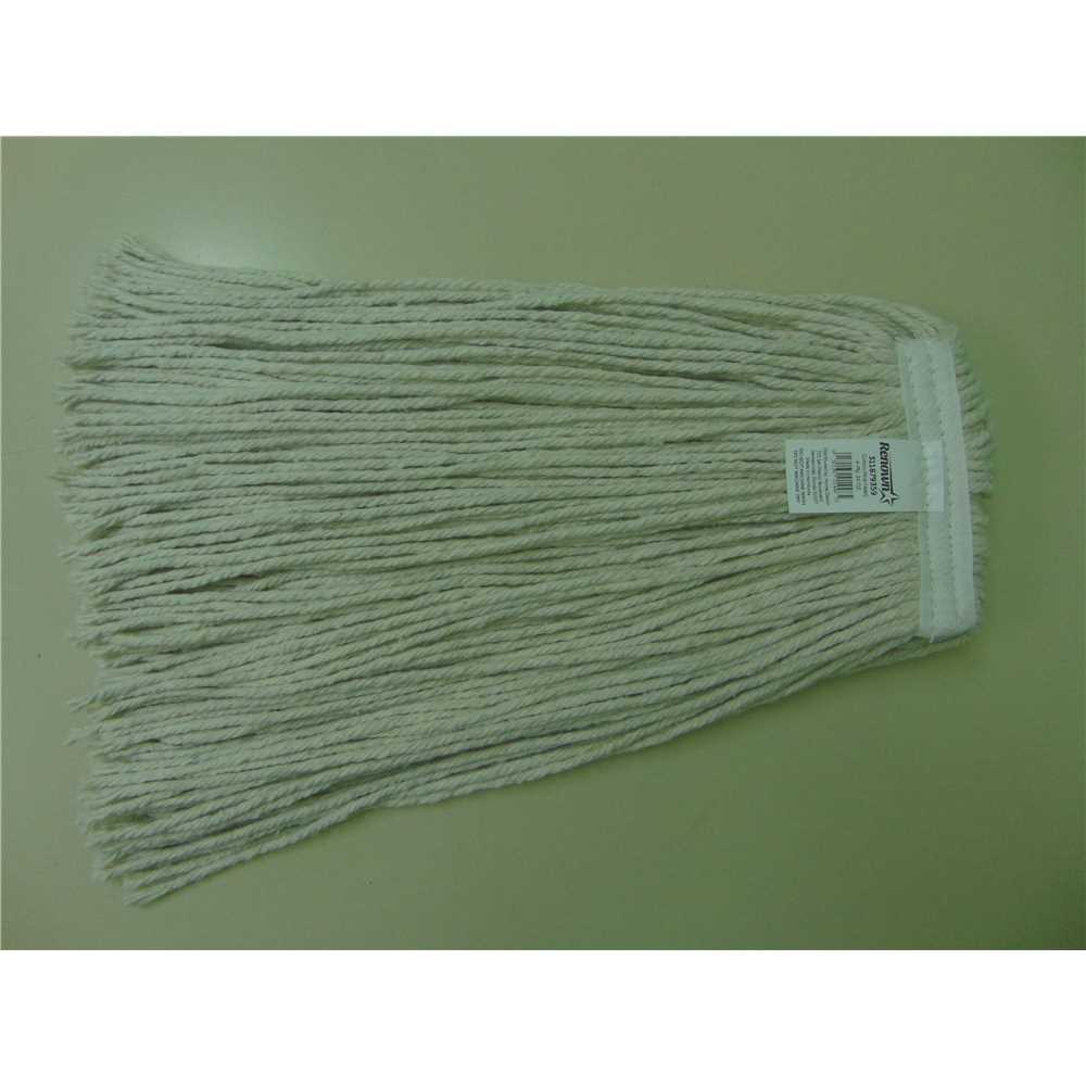 Renown CM-20024HP 24 oz. 4-Ply, 1 in. Headband Natural Cotton Cut End Mop Head OFF WHITE - pack of 6