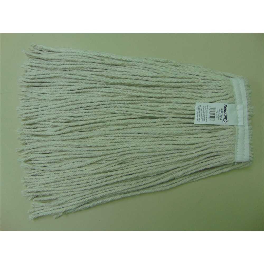 Renown CM-20016HP 16 oz. 1 in. 4-Ply Natural Cotton Headband Cut End Mop Head OFF WHITE - pack of 6