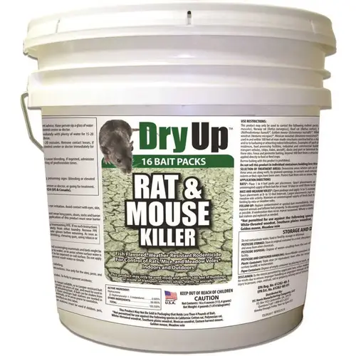 4 lbs. Dry Up Rat and Mouse Killer Pellets (4 oz. ) 4 lbs. Dry Up Rat and Mouse Killer Pellets (4 oz. )