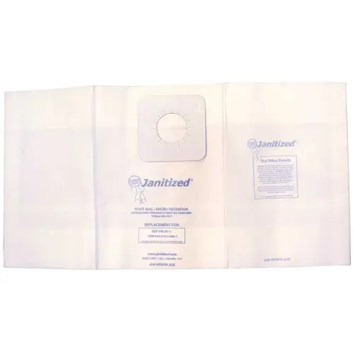 Vacuum Bag for NSS PIG.Equivalent to 10-9-886-1, 1098861 White - pack of 3