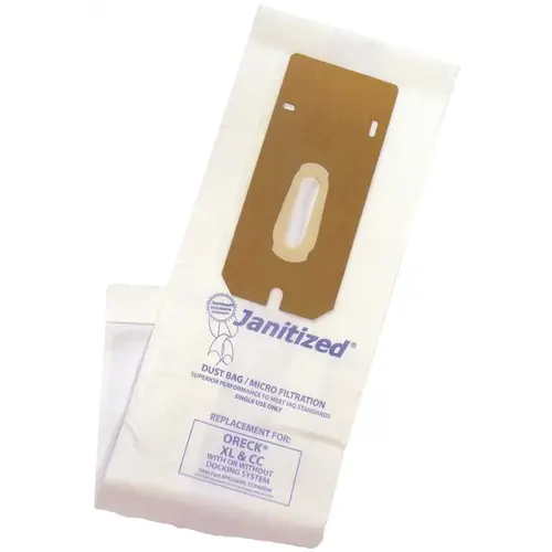 Vacuum Bag for ORECK XL and CCEquivalent to AK1CC6A, CCPK8DW , PK20008DW White - pack of 8
