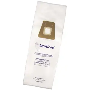 JANITIZED JAN-EUST-3(3) Vacuum Bag for Sanitaire Style ST.Equivalent to 63213, 63213A, 63213B, 79524 White - pack of 3