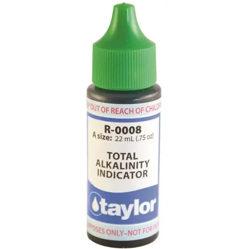 3/4 oz. Test Kit Replacement Reagent Refill Bottles Alkalinity Indicator Reagent 3/4 oz. Test Kit Replacement Reagent Refill Bottles Alkalinity Indicator Reagent