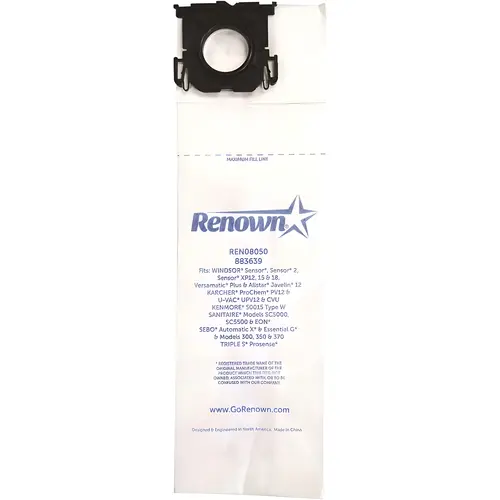 Vacuum Bag for Windsor Sensor, Equivalent to 5300 White - pack of 10 Vacuum Bag for Windsor Sensor, Equivalent to 5300 White - pack of 10