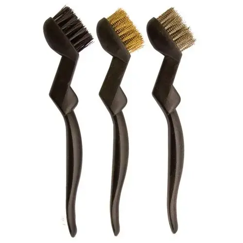 612 3-Piece Easy Grip Scratch Brush Set, Nylon/Steel/Brass, Polypropylene Handle 612 3-Piece Easy Grip Scratch Brush Set, Nylon/Steel/Brass, Polypropylene Handle
