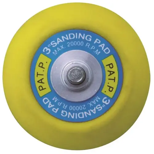 Backup Pad, 3 in, 5/16 in Arbor, Hook and Loop Attachment