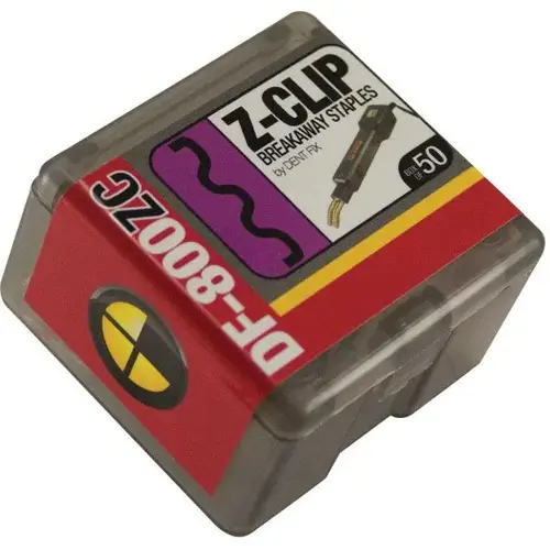 DF-800ZC50 Breakaway Staple Z-Clip, Stainless Steel, Use With: DF-400BR, DF-800BR Hot Stapler - pack of 50