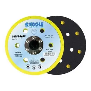 KOVAX 01456 Disc Pad, 6 in, 5/16-24 Arbor/Shank, Super-Tack Attachment, 15 Holes