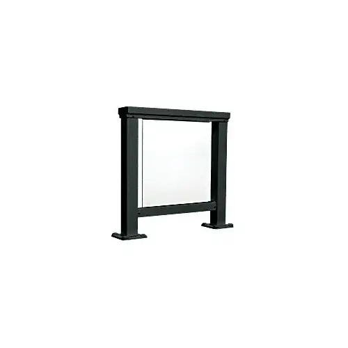 Matte Black 200 Series Aluminum Glass Railing System Small Showroom Display - No Base Matte Black 200 Series Aluminum Glass Railing System Small Showroom Display - No Base