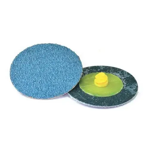Abrasive Disc, 2 in, 24 Grit, Super-Loc Attachment, Blue