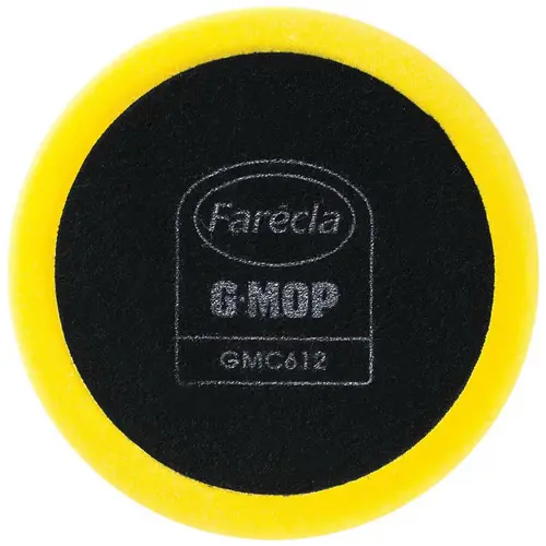 Compounding Pad, 6 in Dia, Hook and Loop Attachment, Foam Pad, Yellow