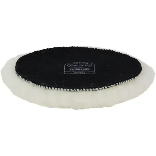 Compounding Pad, 6 in Dia, Hook and Loop Attachment, Lambs Wool Pad