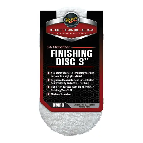 Dual Action Finishing Disc, 3 in Dia, Hook and Loop Attachment, Microfiber Pad Dual Action Finishing Disc, 3 in Dia, Hook and Loop Attachment, Microfiber Pad