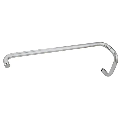 Brushed Satin Chrome 6" Pull Handle and 22" Towel Bar BM Series Combination Without Metal Washers Brushed Satin Chrome 6" Pull Handle and 22" Towel Bar BM Series Combination Without Metal Washers