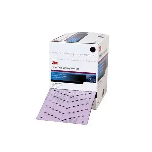 734U Series Perforated Clean Sanding Sheet Roll, 115 mm W x 12 m L, P150 Grit Purple 734U Series Perforated Clean Sanding Sheet Roll, 115 mm W x 12 m L, P150 Grit Purple