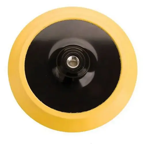 Grip Faced Back-Up Pad, 8 in Dia, Hook and Loop Attachment