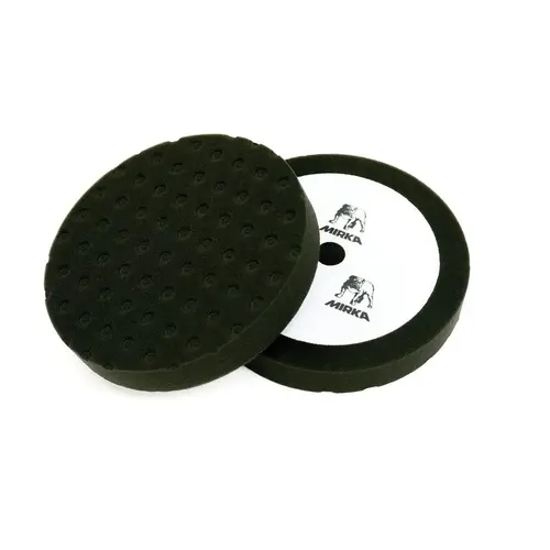 Polishing Pad, 8 in Dia, Hook and Loop Attachment, Foam Pad, Black Polishing Pad, 8 in Dia, Hook and Loop Attachment, Foam Pad, Black