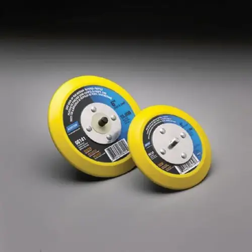 06139 Tapered Edge Back-Up Pad, 5 in Dia, PSA Attachment Yellow 06139 Tapered Edge Back-Up Pad, 5 in Dia, PSA Attachment Yellow