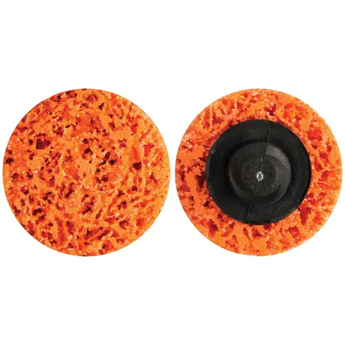 38633 Non-Woven Quick Change Grinding Disc, 3 in Dia, Orange