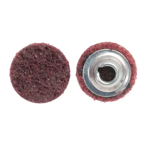 09190 Non-Woven Quick Change Sanding Disc, 2 in Dia, 120 Grit, Maroon