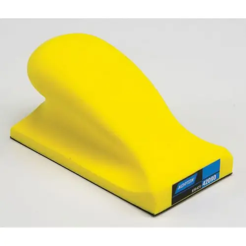 42090 Sanding Block, 2-3/4 in W x 5 in L, PSA Attachment, Soft Foam/Rubber Face Yellow
