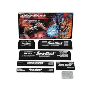 Dura-Block AF44HL Sanding Block Kit, Hook and Loop Attachment, EVA Rubber Black