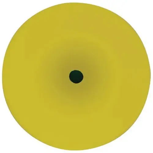 Buffing Pad, 8-1/2 in Dia, High Density Stiff Foam Pad, Yellow